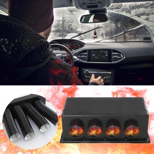 24V 4 Ports 800W Car Heater Fast Heating Defroster Windshield Defroster Demister Auto Heater for Trucks Buses Campers Caravans