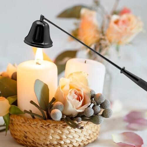 Stainless Steel Smokeless Candle Wick Bell Snuffer Home Hand Put Off Tool Kit Candle Accessories Holders
