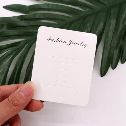 Fashion 6*7.3cm 100PCS/lot Hair Accessories Card Brooches Pins Jewelry White Paper Package Cards Holders Custom Logo Cost Extra
