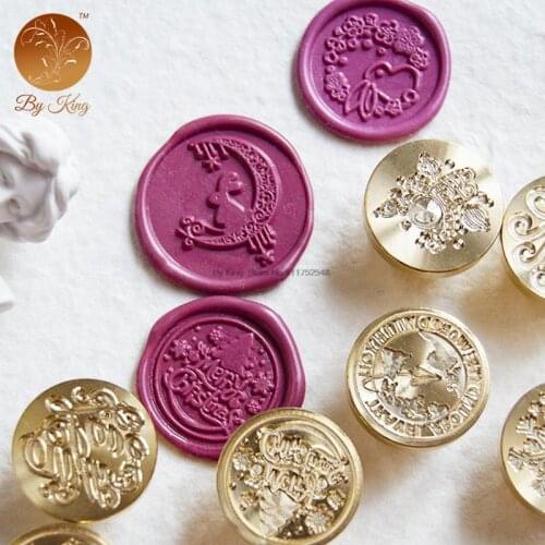 By King Plant Seal Flower Seal Wax Seal Stamp Retro Antique Sealing Wax Scrapbooking Stamps Head And Handle Wedding Decorative