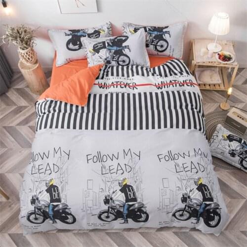 Fashion Bedding Set Twin Full Queen King Size Duvet Cover Set Bed Linen Bedsheet Bed Cover Set with Quilt Cover Bedclothes Soft