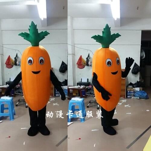Vegetable Carrot Mascot Costumes for Adult Halloween Party Dress Fursuit Cartoon Character Someone Inside Cartoon Props