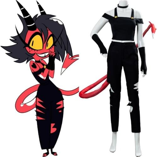 Hazbin Cosplay Hotel Helluva Boss Millie Cosplay Costume Fancy Dress Outfit