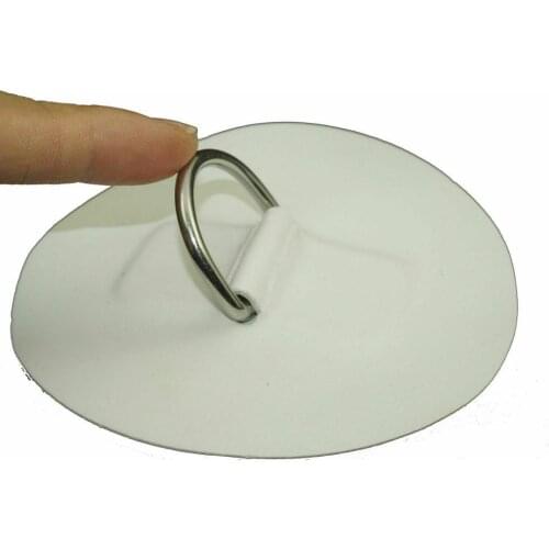 Inflatable Boat 1.1inch "D"ring-Stainless Steel on Grey pvc patch - 4inch Sucker