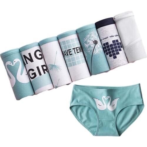 7Pcs/Set Seamless Women Panties Breathable Cotton Underwear Woman Lingerie Briefs Girls Pantys Solid Color Underpant Lady Shorts