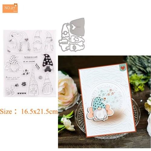 2021 New Santa Claus Stamp and Metal Cutting Dies DIY Scrapbooking for Photo Album Decorative Silicone Clear Stamps
