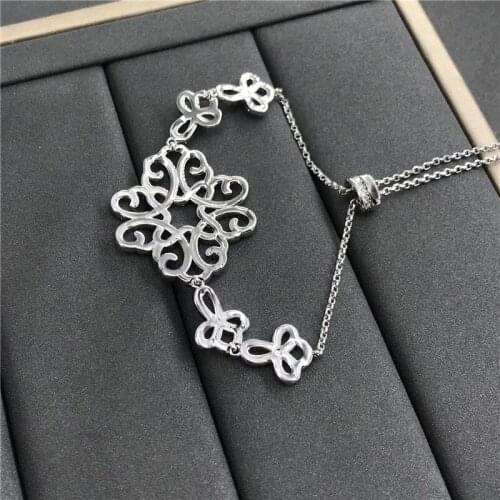 S925 sterling silver January new product arabesque bracelet female fashion personality jewelry Korean popular