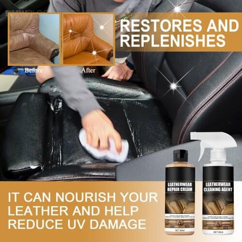 Car Interior Cleaner for Leather Seat Multipurpose Rinse-Free Foam Cleaning Decontamination Agent BIN