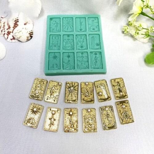 Card Necklace Epoxy Resin Mold Earrings Pendant Casting Silicone Mould DIY Crafts Jewelry Casting Tools