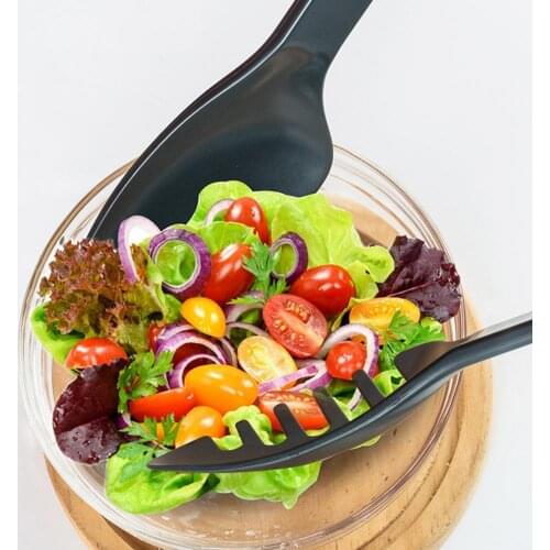 Food Tongs Eco-friendly Anti-deform Plastic BBQ Serving Sawtooth Design Labor-saving Eco-friendly Hanging Hole Cooking Tongs