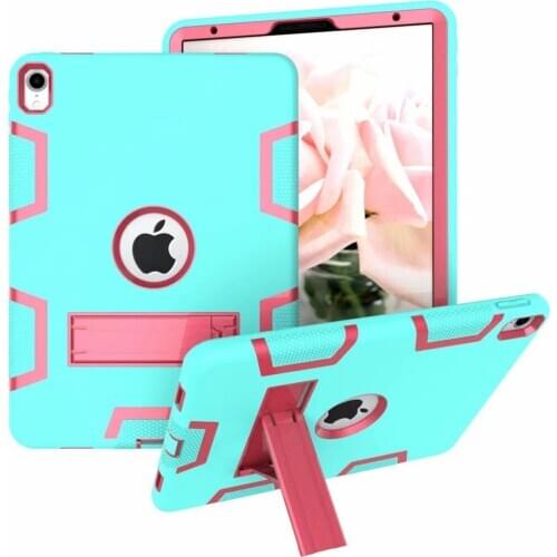 Funda Case for iPad Pro 11 inch 2018 Contrast Color ShockProof Kids Safe Dual Layers PC+TPU Tablet protect stand cover +pen