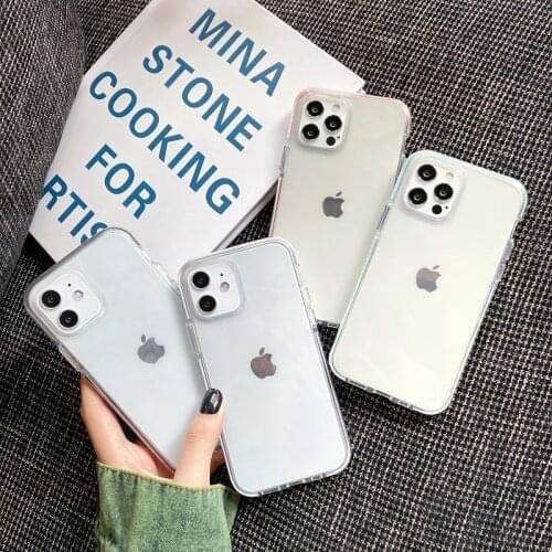 LovebaySimple Clear Silicone Phone Case For iPhone 12 Mini 11 Pro Max XS SE 2020 X XR 7 8 Plus Transparent Soft TPU Back Cover
