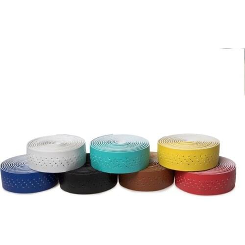 Bicycle Handlebar Tape Breathable Holes Non-slip Bike Grip Straps Strapping PU Leather Handlebar Straps Bycicle Accessories