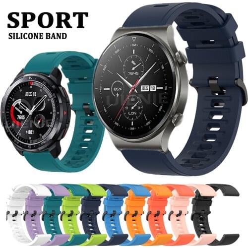 22mm Watch Band for Huawei GT 2 GS Pro gt2 46mm Strap Silicone Wristband Watchband Bracelet Belt for Honor Magic 2 46mm correa