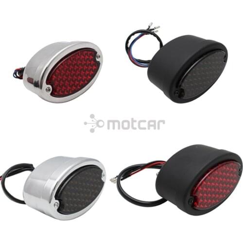 Cafe Racer Motorcycle LED Tail Light License Number Plate Light Brake Tail Lights For Harley Bobber Honda Rear Stop Light