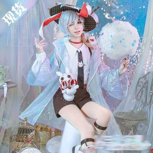 In Stock Laser Boy series Alice in Wonderland Cosplay March Hare Costume Halloween Uniform F