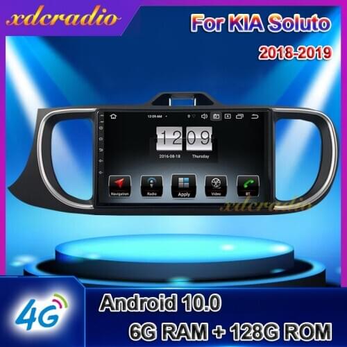 Xdcradio 9" Touch Screen Android 10.0 For KIA Pegas AB Soluto Car Radio DVD Multimedia Player GPS Navigation 6+128G Carplay 4G