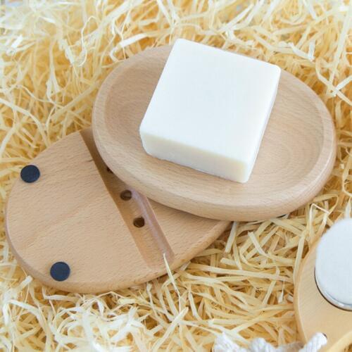 Japan Style Natural Beech Wood Soap Holder Bathroon Waterproof Storage Box Wooden Travel Soap Rack Hotel Toilet Soap Dish