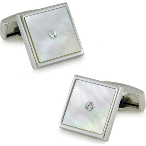 SPARTA Sea Shell White Gold Electroplated cufflinks mens Cuff Links + Free Shipping !!! metal buttons