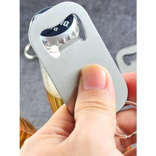 1pcs Stainless Steel Soda Drink Opener Keychain Shape Beer Bottle Opener Durable Home Supplies Bar Gift Kitchen accessories