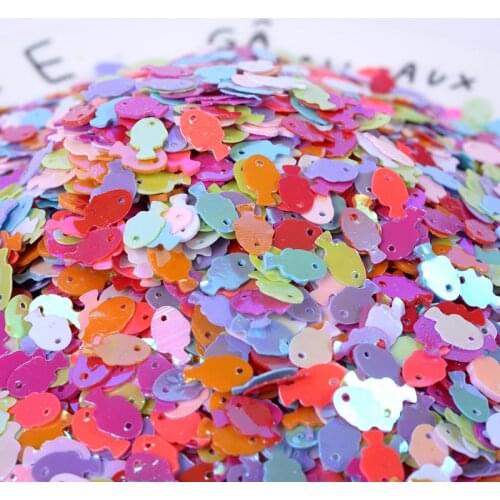 10g/lot Fish Shape Sequins for Crafts Paillettes PVC Loose Sequin Nail Art Confetti DIY Sewing Accessories Craft Glitter 5*8mm