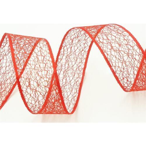 10yards/lot) 38mm Hardly Lace Net Ribbon Handicrafts Gifts Bouquet Wrapping Fabric Ribbons DIY Bow Supplies Sewing Accessories