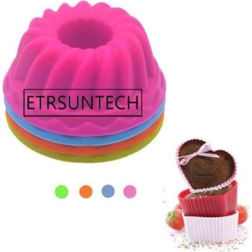 1200pcs Silicone Pudding Cupcake Muffin Donut Mold Thread Shape Non-Stick Baking Jelly Mould