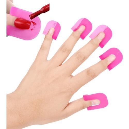 26PCS/Lot Salon Manicure Creative Nail Art Protector Polish Molds for UV Gel/Varnish/Coat & French Tips Professional