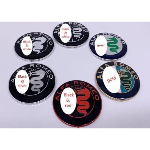 30pcs 74mm 7.4cm Car Front Rear emblem Trunk Badge sticker Decals styling for ALFA ROMEO Mito 147 156 159 166 Giulietta Spider