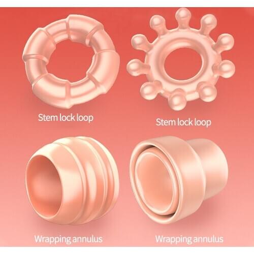 4PCS Foreskin Correction Penis Sleeve Dick Rings Delay Ejaculation Screw Shape Penis Ring Cock Ring Sex Toys For Men Cock Rings