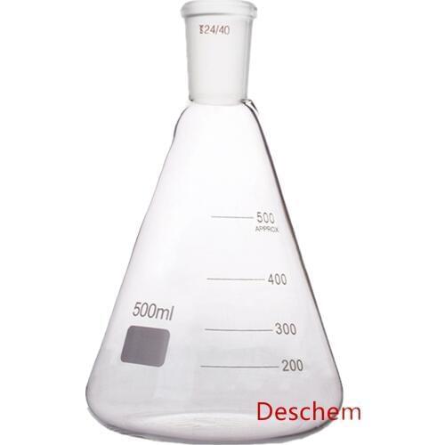 500ml,24/40,Glass Erlenmeyer Flask,Ground Joint Conical Bottle,Lab Glassware