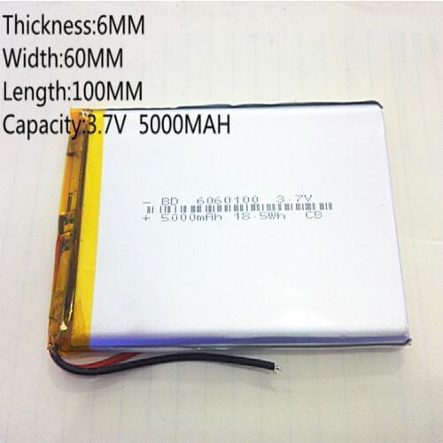 Free shipping)Polymer lithium ion battery 3.7 V, 6060100 can be customized wholesale CE FCC ROHS MSDS quality certification