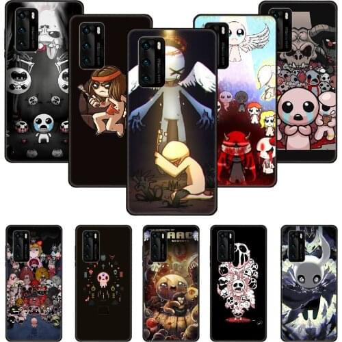 Phone Case For Huawei P20 P30 P40 P Smart Z + P10 Mate 30 10 20 Lite Pro Black Cover Back Fashion Cartoon The Binding Of Isaac