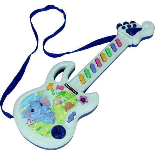 Children Musical Instrument Toy Electric Guitar Sound Light Kids Music Toy Cartoon Pattern Colorful Baby Educational Toy Gifts