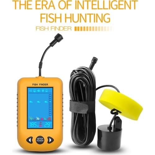 Erchang XF02 Ice Fishing Portable Fish Finder Sonar Echo Sounder 100M Alarm Fishing Fishfinder Transducer