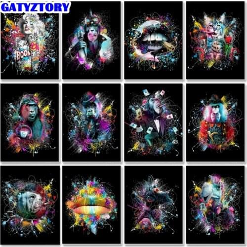 GATYZTORY Painting By Numbers Kits For Adults Children Acrylic Paint By Numbers Coloring By Number Wall Pictures For Living Roo