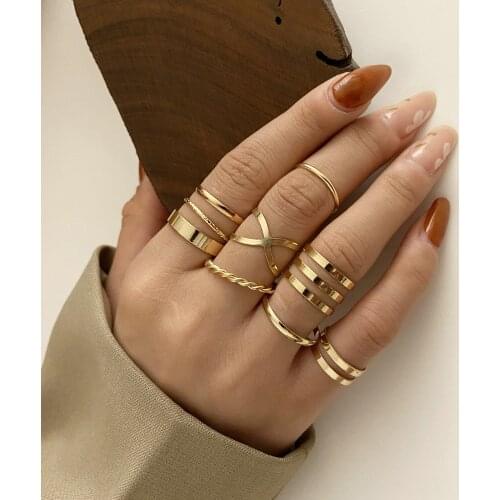 Matching rings set for women anillo bagues bohemian jewelry teen girls sieraden accesorios mujer fashion 2021 bijoux lgbt gift