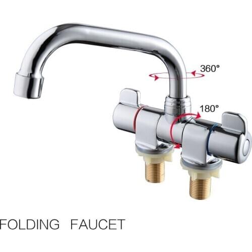 Brass Cold Hot Water Folding Faucet Tap 130*150mm #003 Marine Boat RV Caravan