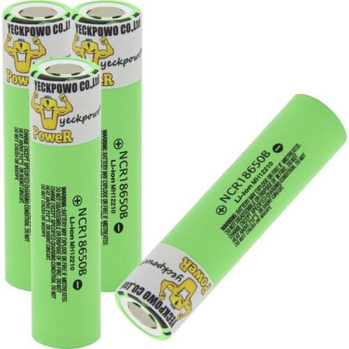 YECKPOWO 18650 battery NCR18650B li-ion batteries lithium akkumulator 3400mah 3.7V Russia warehouse fast delivery 18650 charger