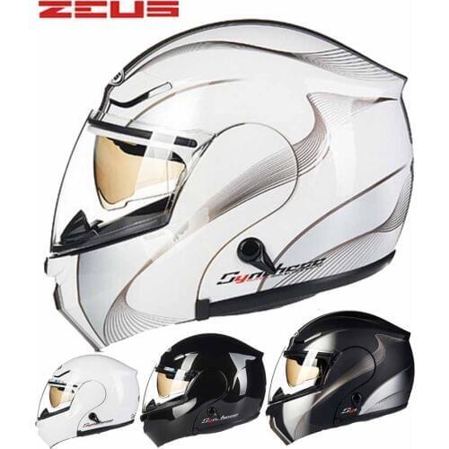 2019 New ZUSE dual lens undrape face motorcycle helmet ABS safety combination motorbike open face helmets Four Seasons ZS-3000A