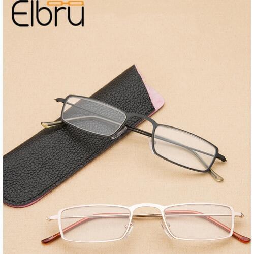 Elbru Ultralight Anti-fatigue Reading Glasses Women&Men Metal Frame Presbyopia Eyeglasses With +1.0+1.5+2.0+2.5+3.0+3.5+4.0