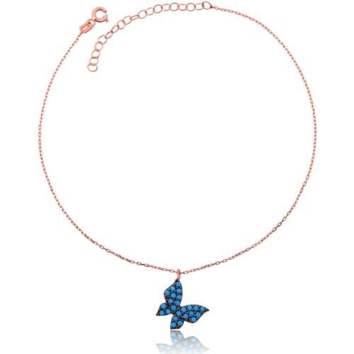 Original 925 Sterling Silver Blue Butterfly Bangle Stylish, Aesthetic and Flashy, Bracelet Types for Women