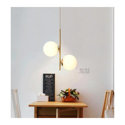 Post Modern Pendant Lighting Dining room Bar restaurant moon ship light indoor home glass ball lamp gold drop light fixtures