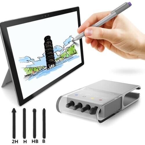 Professional 2H/H/HB/B Stylus Touch Pen Tip Kit for Microsoft Surface Pro 4/5