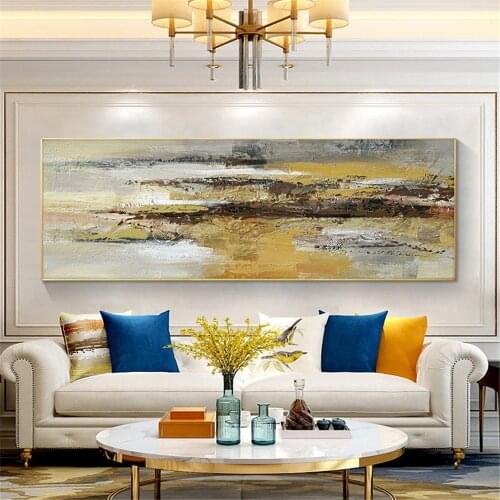 Hand Painted Oil Painting On Canvas Handmade Wall Art Picture Abstract Acrylic Landscape Painting For Living Room Home Decor