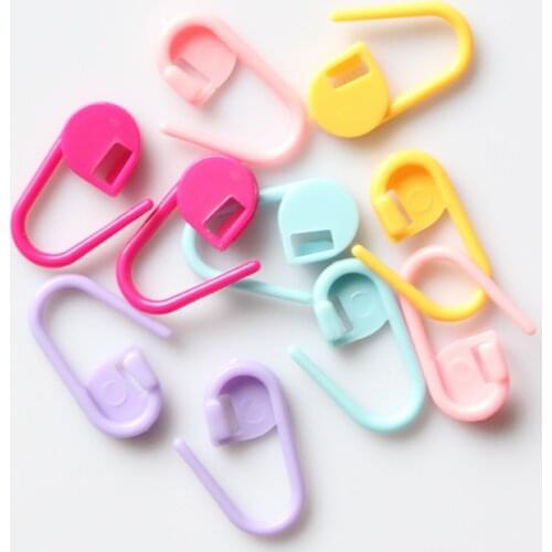 10/20/30Pcs Convenient Colorful Plastic Knitting Needles Crochet Locking Stitch Markers Crochet Hook Mark Pin Knitting Tools