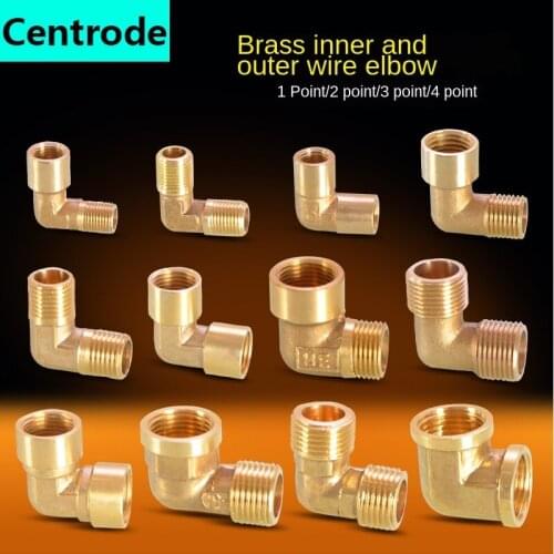 Inner Wire and Outer Tooth Adapter 90 Degree Right-angle Bent Full Copper Reducer Pipe Fittings