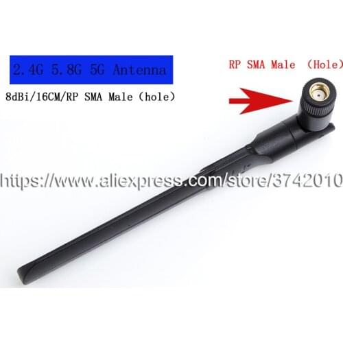 High Gain 8dBi Omni directional 2.4G 5.8G 5G Wifi antenna for Wireless Router RP SMA Male 16CM