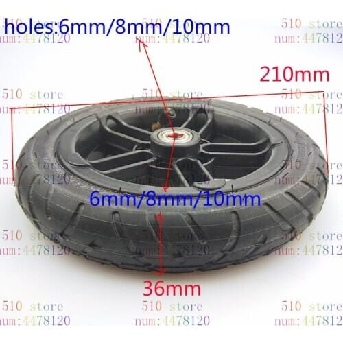 6mm 8mm 10mm inner hole Good quality wheel 200x45 wheel 8 inch Castor Wheel with Tyre & Tube motorcycle parts electric scooter