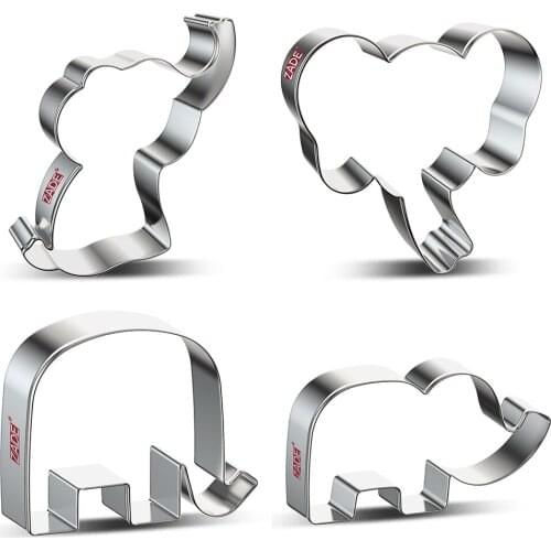 ZADE Cute Elephant Cookie Cutter Biscuit and Fondant Cutter - Stainless Steel